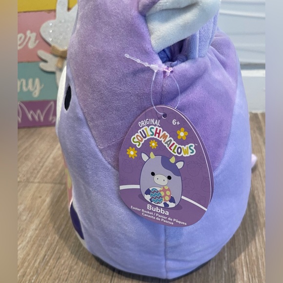 NWT 12” with handle Bubba the Cow 🐮 with Easter 🐣 Eggs 🥚 Squishmallow Pail. - Picture 2 of 6